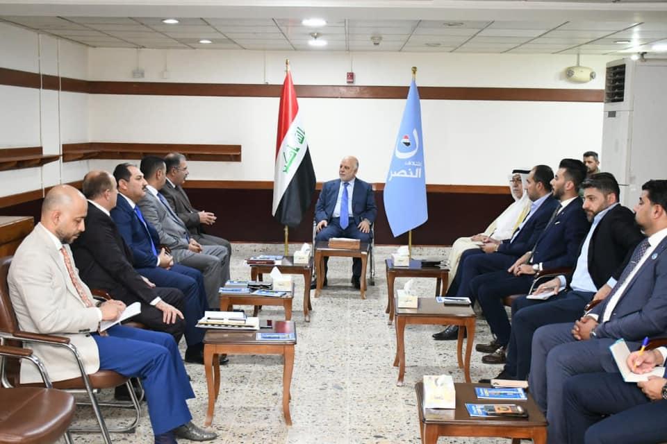 Dr. Al-Abadi receives the candidates of Al Nasr Coalition of the provinces of Nineveh and Kirkuk