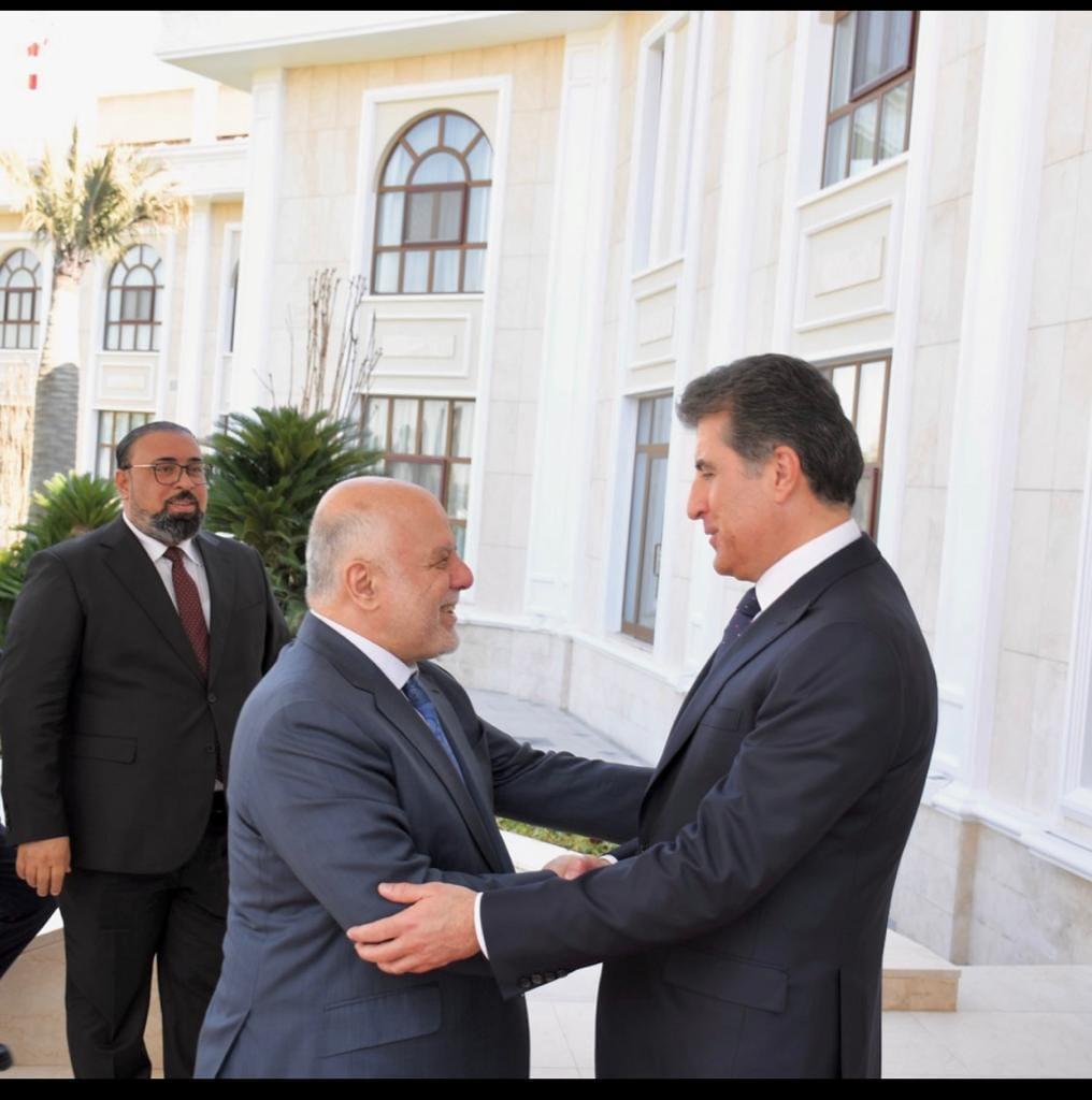 Dr. Haider Al-Abadi meets Mr. Nechervan Barzani