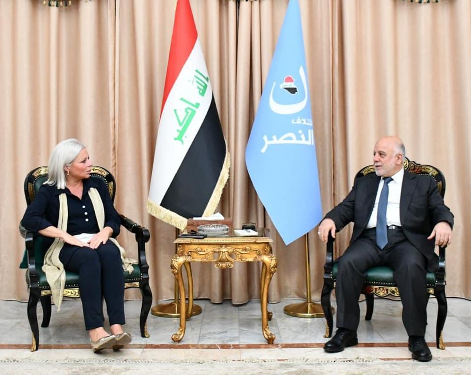 Dr. Al-Abadi receives the representative of the Secretary-General of the United Nations and discusses with her the early elections and UN monitoring