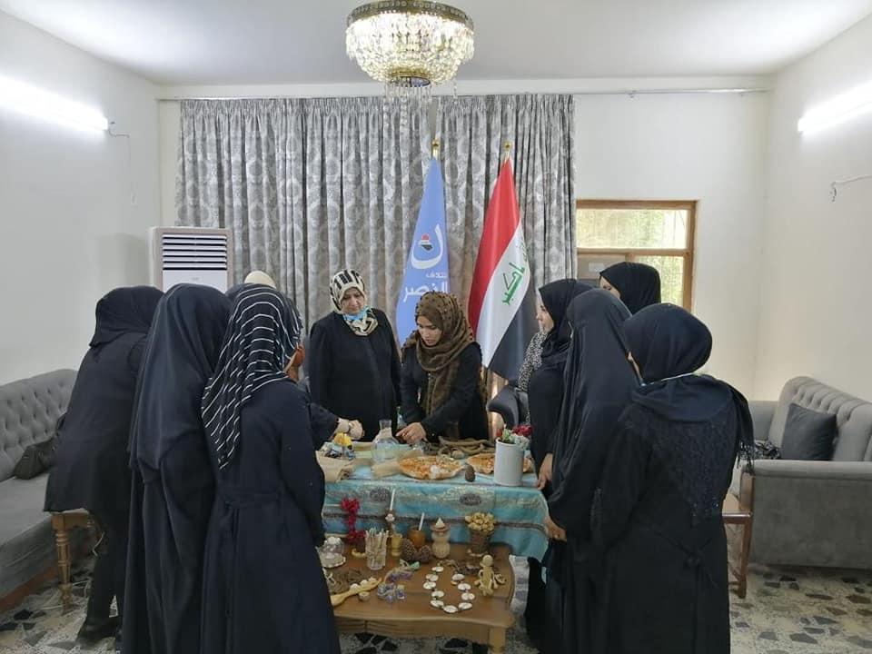 مكتب المرأة في ائتلاف النصر يقيم ورشة تدريبية للأعمال اليدوية