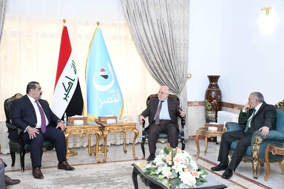 Dr. Haider Al-Abadi receives a delegation of Azm Alliance headed by Mr. Muthanna Al-Samarrai
