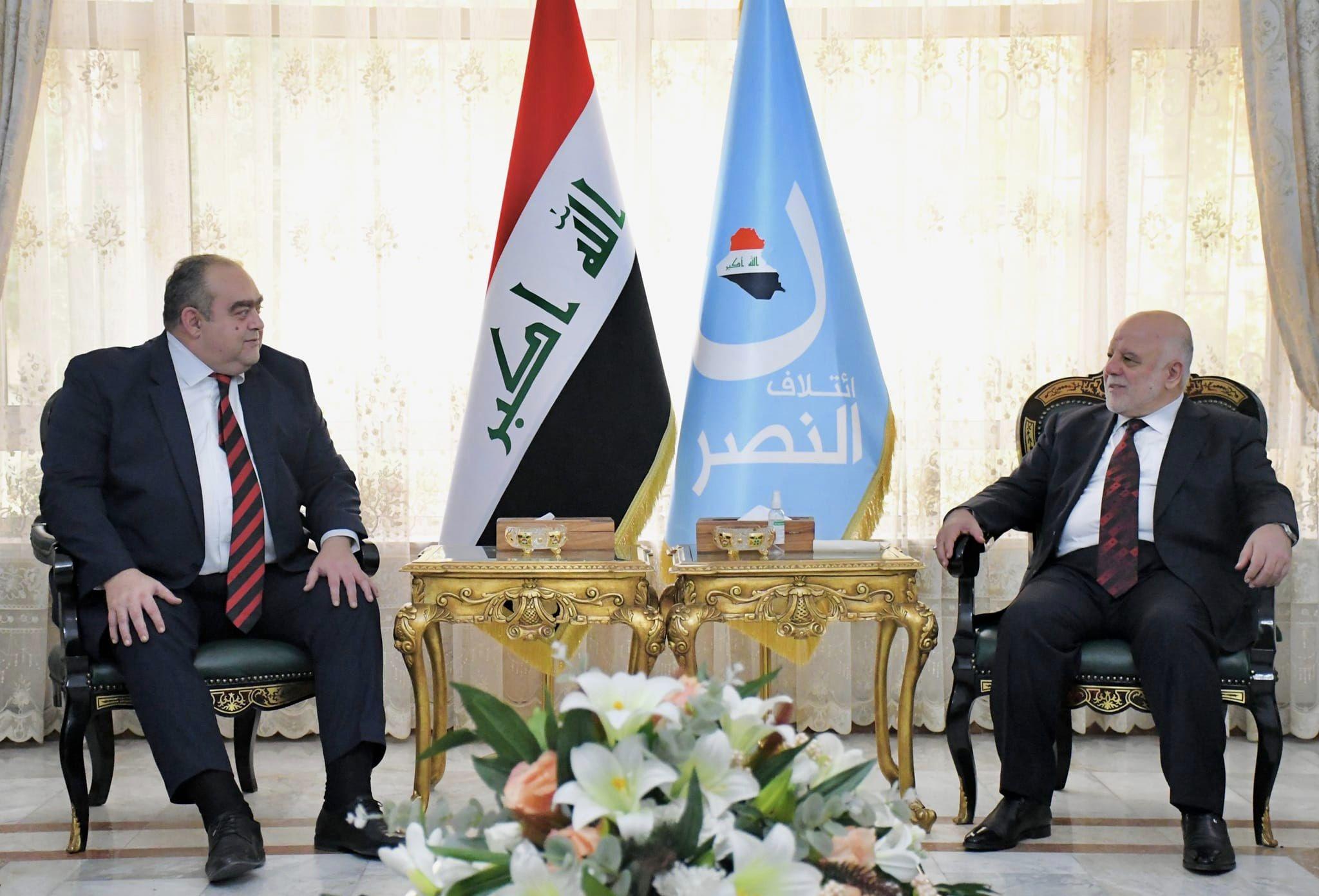 Dr. Haider Al-Abadi receives the Romanian Ambassador to Baghdad, Mr. Radu Dubri