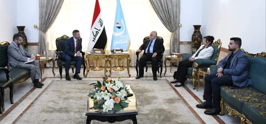 Dr. Haider Al-Abadi receives the Canadian Ambassador to Baghdad, Mr. Gregory Galligan