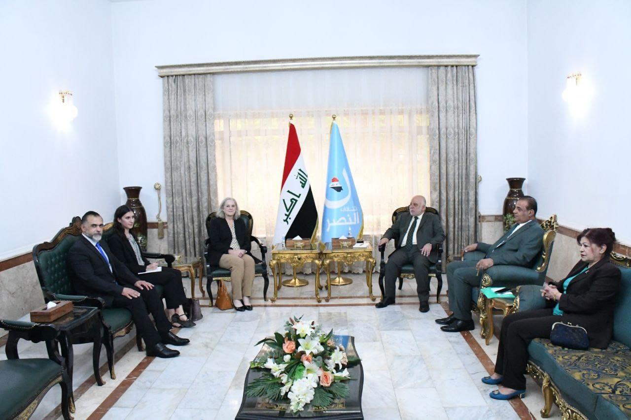 Dr. Al-Abadi receives the American Ambassador, Ms. Alina Romanski