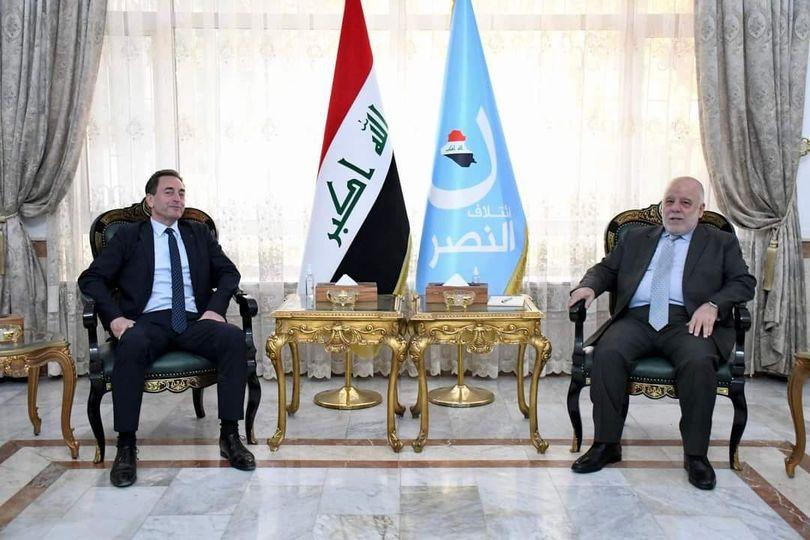 Dr. Haider Al-Abadi receives the French Ambassador to Baghdad, Mr. Eric Chevallier