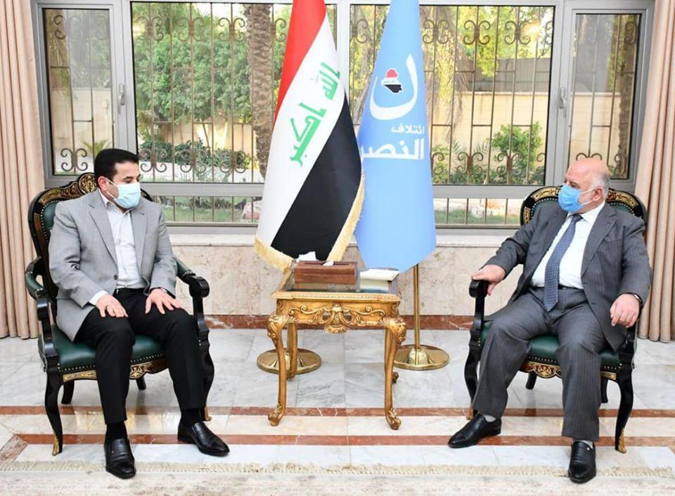 Dr. Haider Al-Abadi receives the National Security Adviser Mr. Qassem Al-Araji