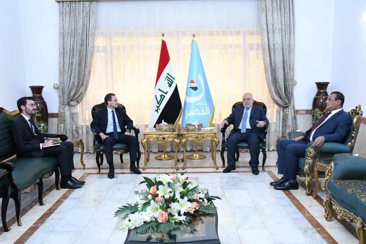 Dr. Haider Al-Abadi receives the French Ambassador to Baghdad, Mr. Eric Chevalier