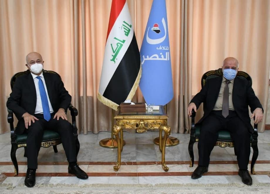 Dr. Al-Abadi discusses with the President the situation of the country and the early elections