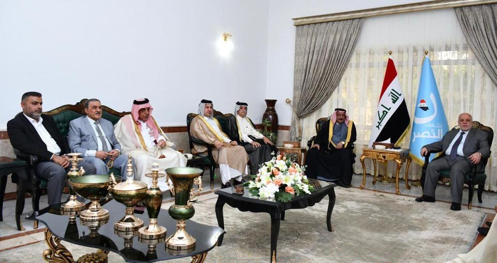 Dr. Al-Abadi receives a delegation of sheikhs from Basra Governorate