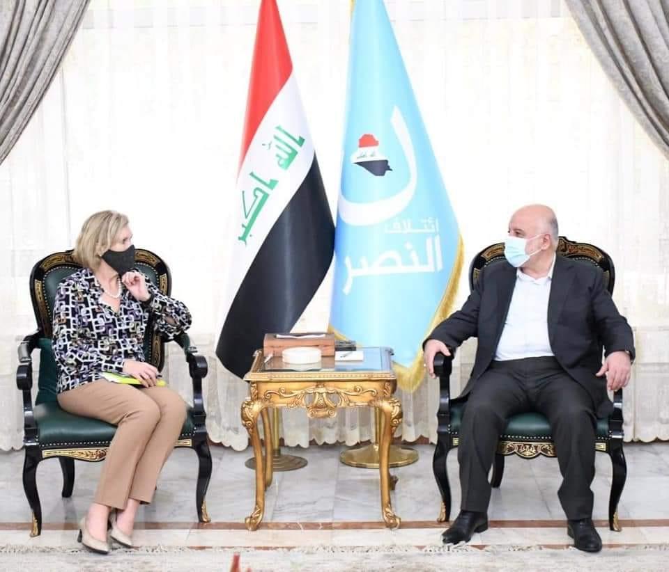Dr. Al-Abadi receives the Australian Ambassador to Baghdad and discusses with her the situation of t