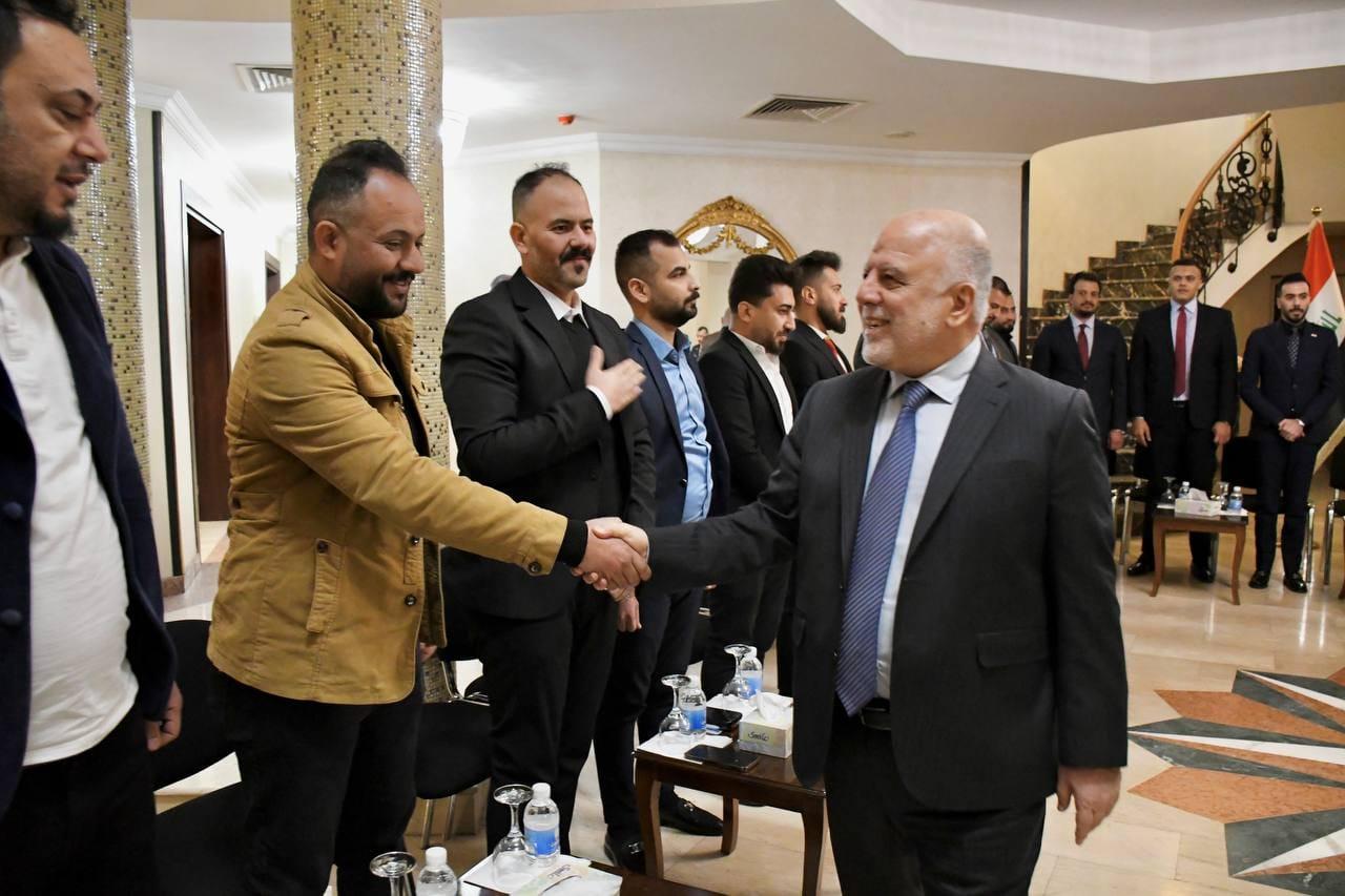 Dr. Haider Al-Abadi receives a group of Iraqi youth as part of his series of weekly meetings with co