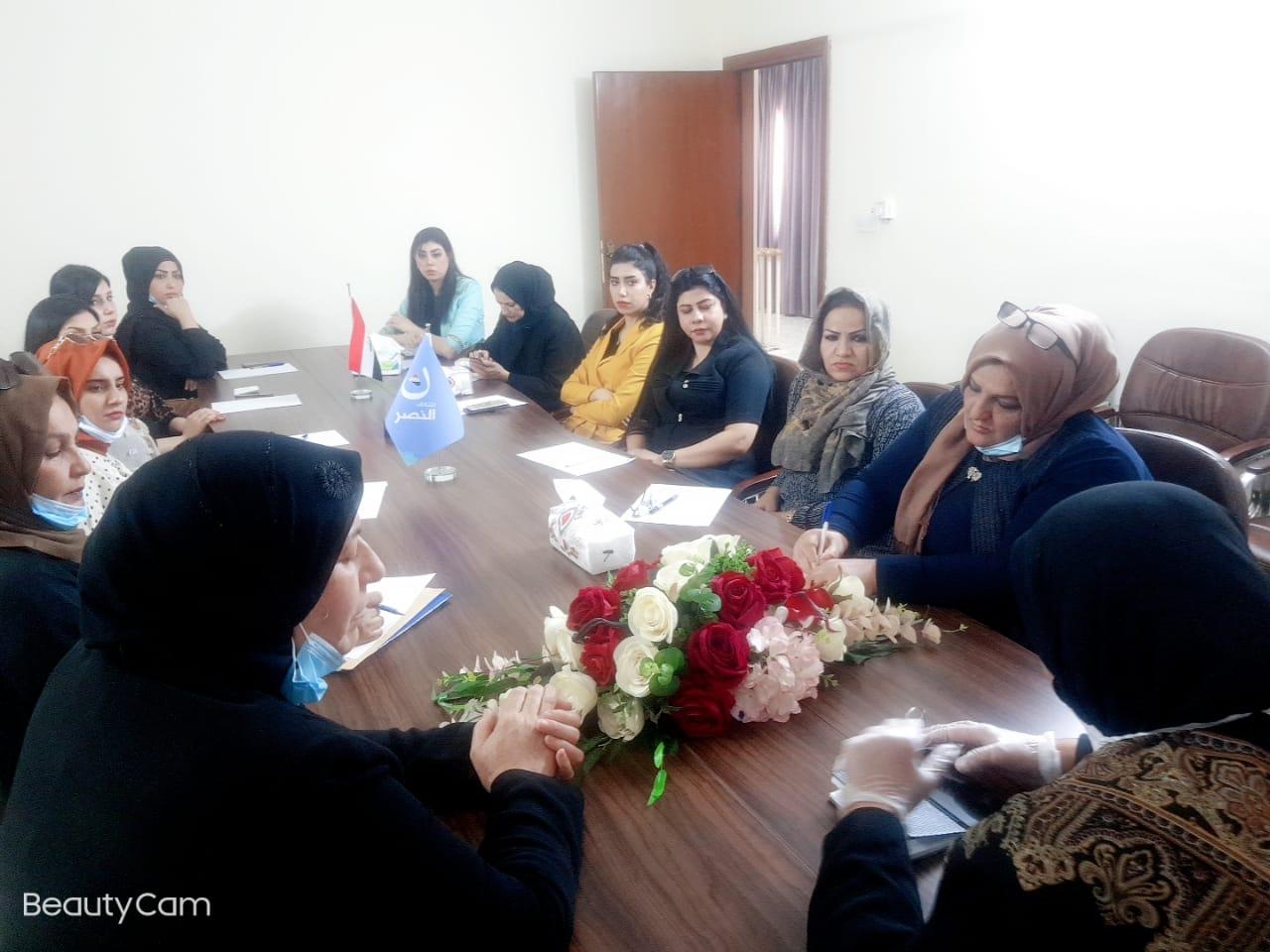 مكتب المرأة في إئتلاف النصر يعقد إجتماعاً موسعاً لملاكاته النسوية الجديدة