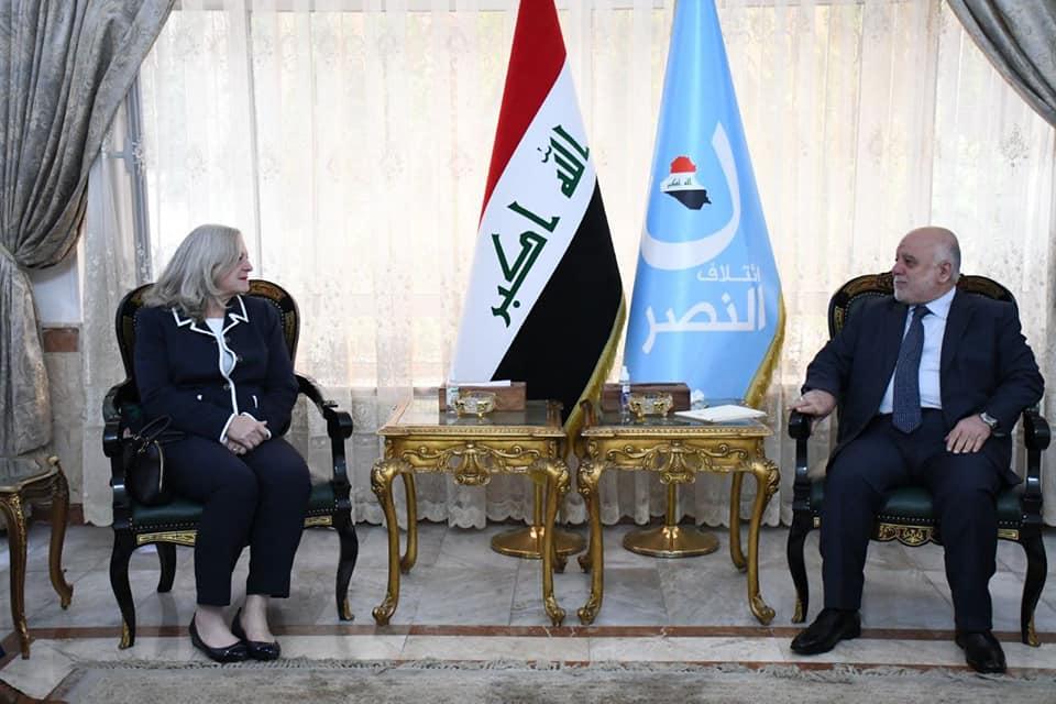 Dr. Al-Abadi receives the American Ambassador in Baghdad and discusses with her the overall situation in the country