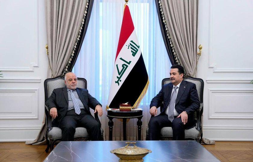 Dr. Haider Al-Abadi meets with the Prime Minister, Mr. Mohammed Shia  Al-Sudani