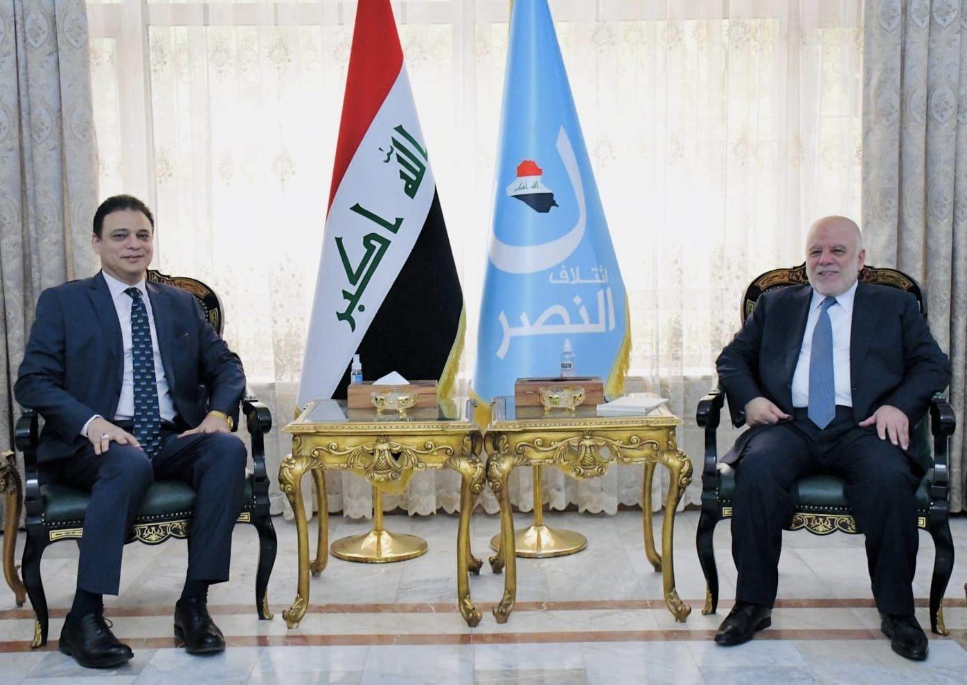 Dr. Haider Al-Abadi receives the Egyptian Ambassador to Baghdad