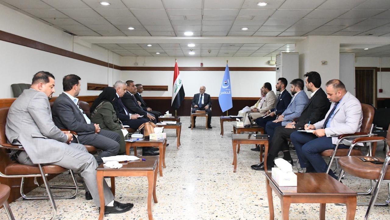 During his meeting with the candidates of Al Nasr Coalition from three governorates… Dr. Al-Abadi: Harnessing public positions and jobs for private interests is a subversion to the state