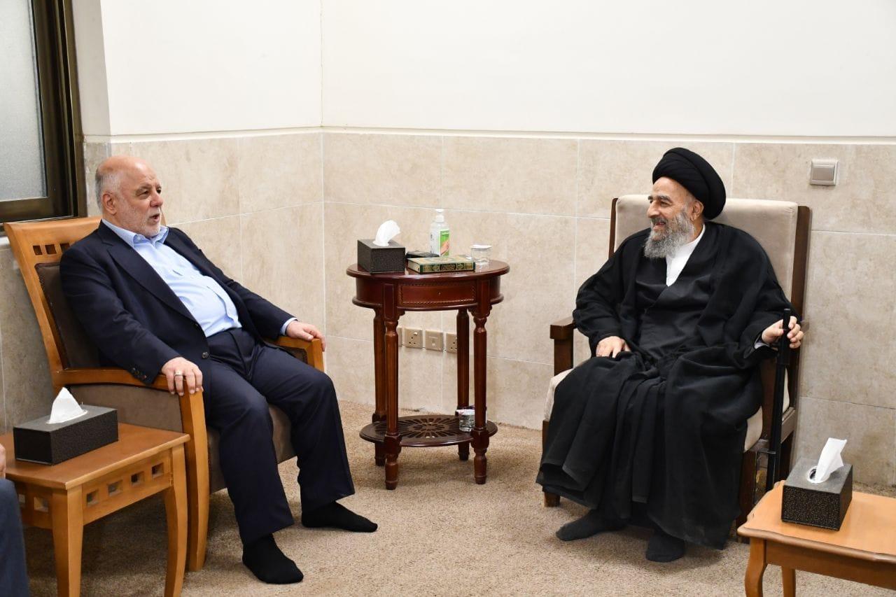 Dr. Al-Abadi visits Grand Ayatollah Sayyed Mohammad Taqi al-Modarresi in the holy province of Karbala