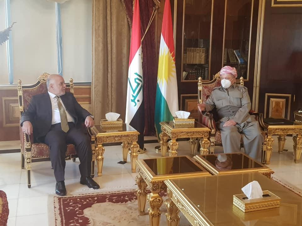 Dr. Al-Abadi meets with Mr. Masoud Barzani and discusses with him the situation of the country and t