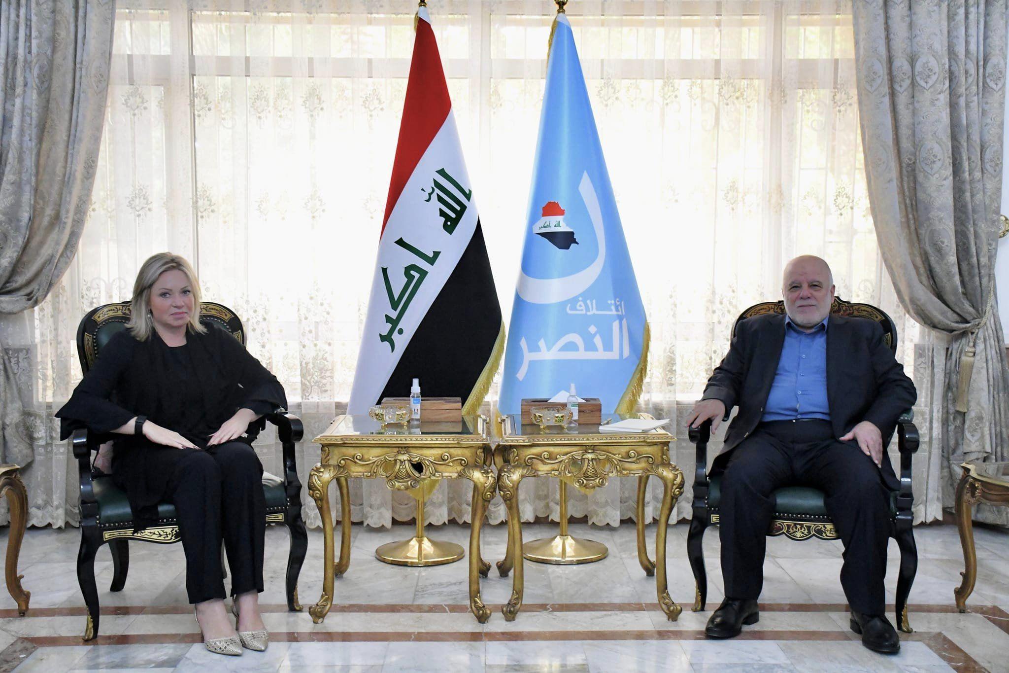 Dr. Al-Abadi receives the Special Representative of the Secretary-General for the United Nations Assistance Mission for Iraq, Ms. Jeanine Plasschaert