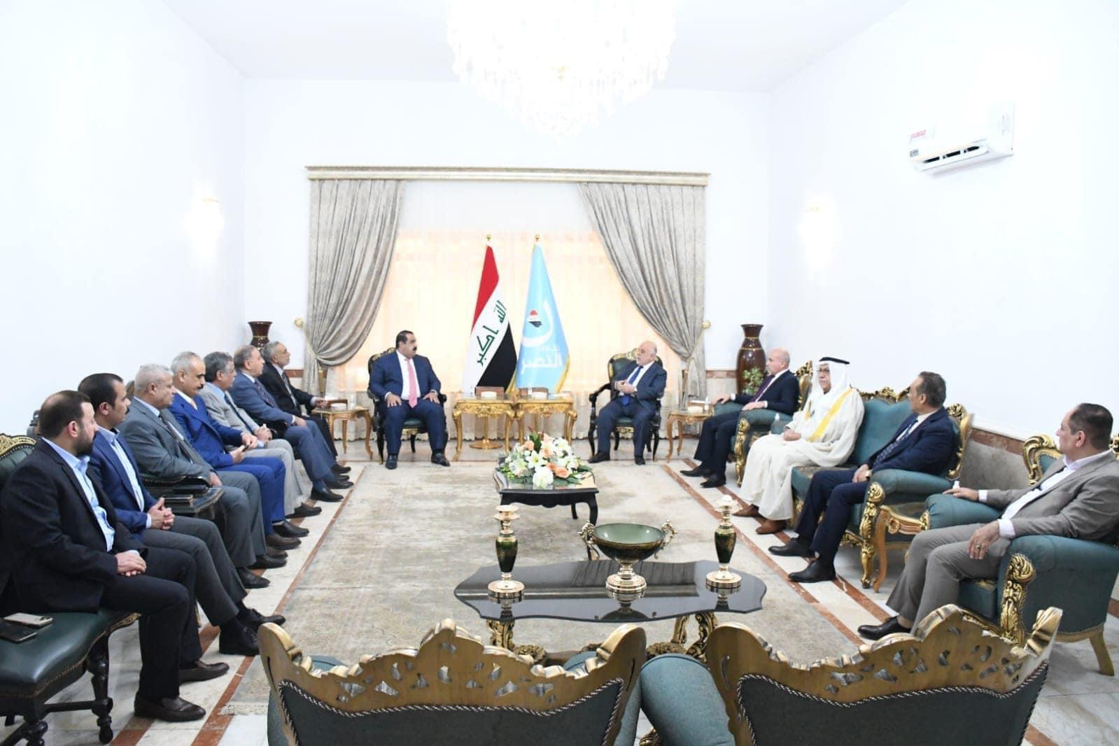 Dr. Al-Abadi receives the delegation of Azm Alliance headed by Mr. Muthanna Al-Samarrai