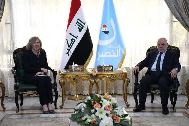 Dr. Haider Al-Abadi receives the Australian Ambassador to Baghdad, Mrs. Paula Ganly