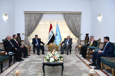 Dr. Al-Abadi receives the delegation of the Patriotic Union of Kurdistan