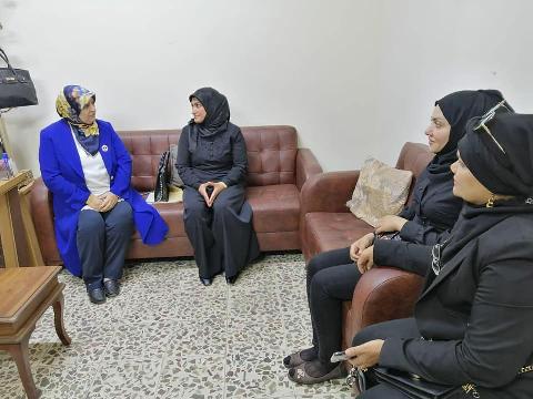 مديرة مكتب المرأة في ائتلاف النصر تلتقي المرشحة هناء الوحيلي