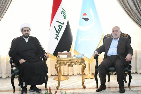 Dr. Al-Abadi receives His Eminence Sheikh Qais Khazali