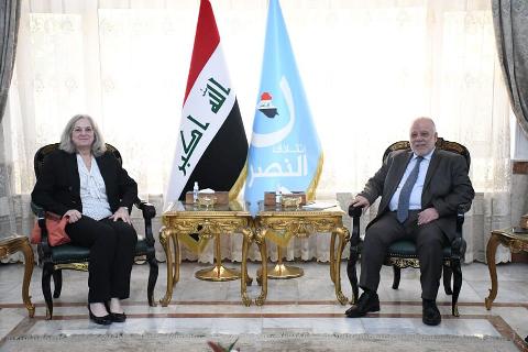 Dr. Haider Al-Abadi receives the American Ambassador to Baghdad