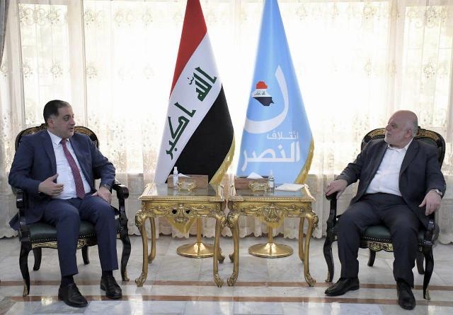 Dr. Haider Al-Abadi receives the Minister of Youth and Sports, Mr. Ahmed Al-Mubarqa