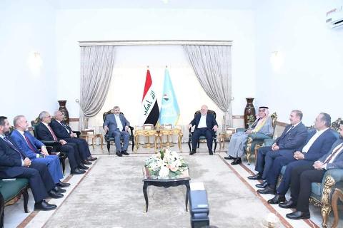 Dr. Al-Abadi receives the delegation of the Kurdistan Islamic Union