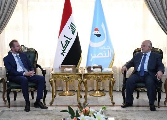 Dr. Al-Abadi receives the Ambassador of the European Union in Baghdad, Mr. Ville Varjola