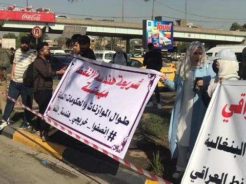 ائتلاف النصر يزور متظاهري هندسة النفط ويتعهد بمحاولة استحصال حقوقهم