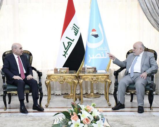 Dr. Al-Abadi receives the Minister of Construction, Housing, Municipalities and Public Works, Mr. Be