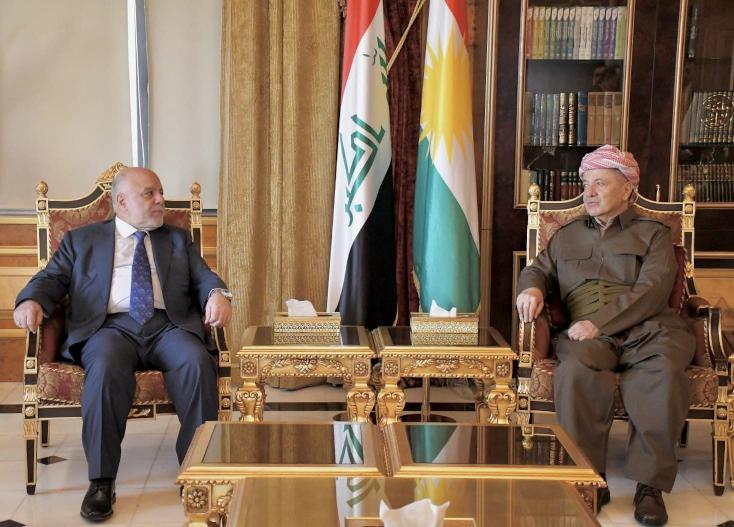 Dr. Haider Al-Abadi meets Mr. Masoud Barzani